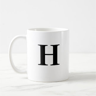 Initial H & Personalised Name Coffee Mug
