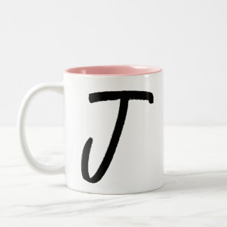 Initial J & Personalised Name Coffee Mug