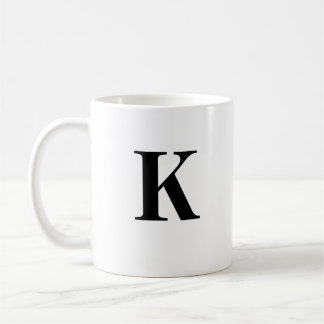 Initial K & Personalised Name Coffee Mug