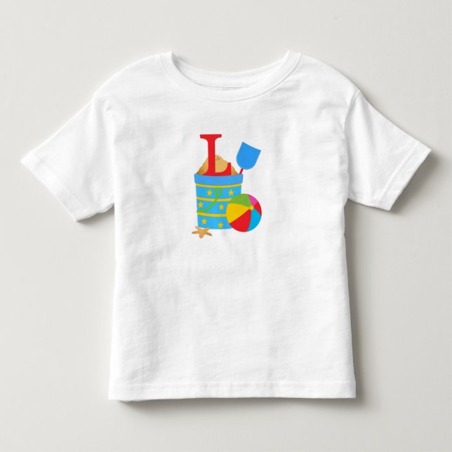 Initial L - Toddler Fine Jersey T-Shirt (Front)