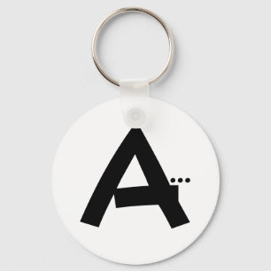 Initial Letter A Keychain
