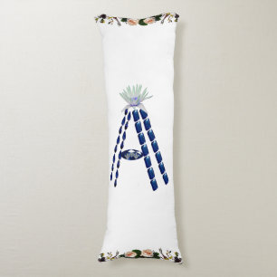 Initial Letter A, Monogram Modern Stylish Trendy Body Cushion