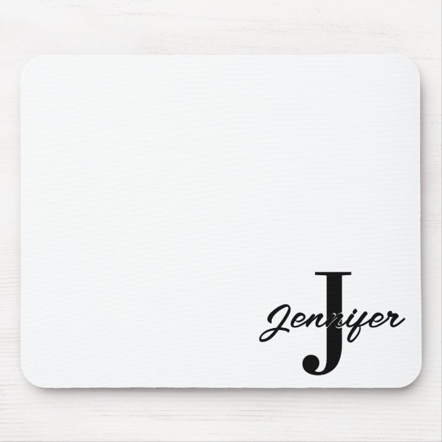 Initial Letter and Name Custom Mouse Mat (Front)