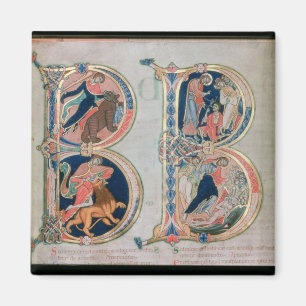 Initial letter 'B' Beatus vir - Blessed is the Magnet