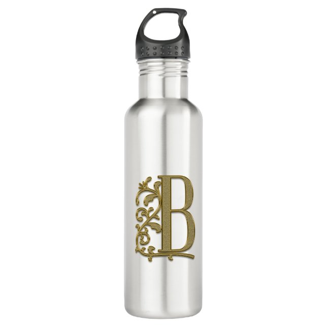 Initial Letter B, personalize 710 Ml Water Bottle (Front)