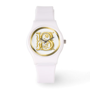 Initial Letter B Stylish Girly Designer Watch