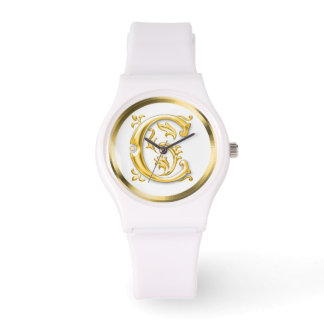 Initial Letter C Stylish Girly Designer Watch