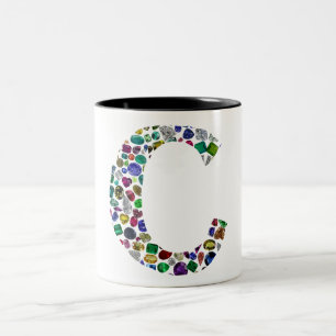 Initial Letter C Two-Tone Coffee Mug