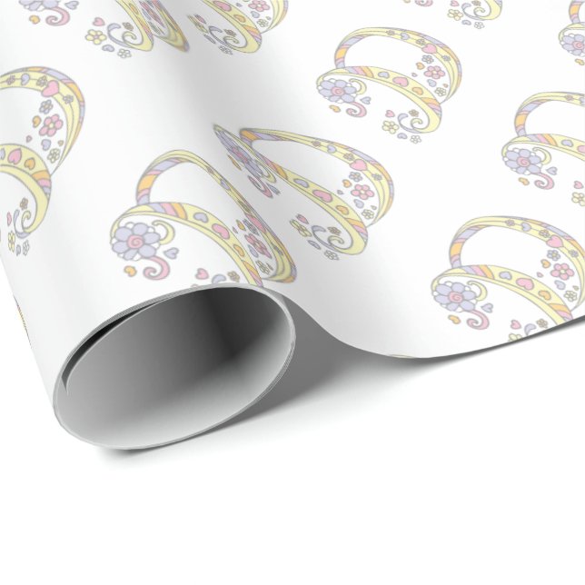 Initial letter D monogram personalised wrap Wrapping Paper (Roll Corner)