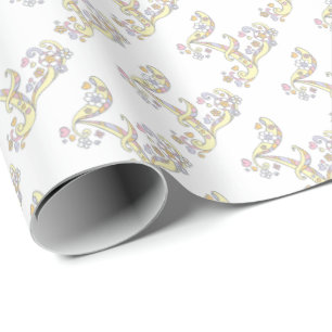 Initial letter E monogram personalised wrap Wrapping Paper