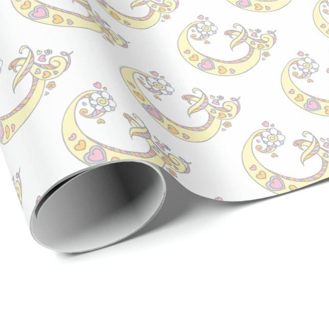 Initial letter G monogram personalised wrap Wrapping Paper (Roll Corner)