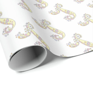 Initial letter J monogram personalised wrap Wrapping Paper