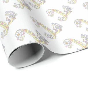 Initial letter L monogram personalised wrap Wrapping Paper