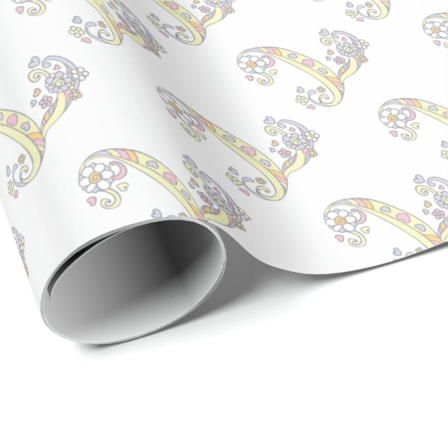 Initial letter L monogram personalised wrap Wrapping Paper (Roll Corner)