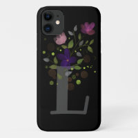 Initial Letter L Plus Floral Design