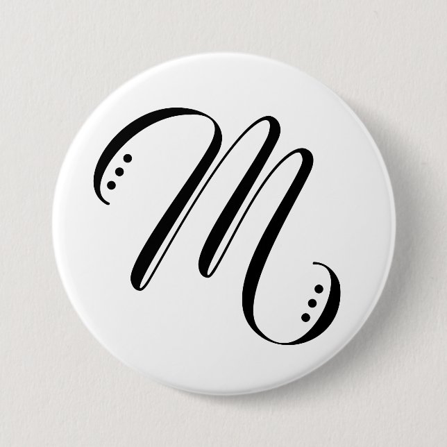 Initial Letter Monogram Modern  7.5 Cm Round Badge (Front)