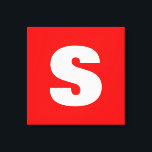 Initial Letter Monogram Modern Style Red White Canvas Print<br><div class="desc">Would you like to own a product with the initials of your name? It is very simple,  aesthetic and attractive.</div>