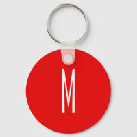Initial Letter Monogram Modern Style Red White
