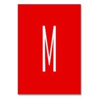Initial Letter Monogram Modern Style Red White