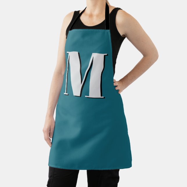 Initial Letter | Monogram Modern Stylish Cool Apron (Insitu)