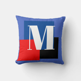 Initial Letter Monogram Modern Stylish Cushion