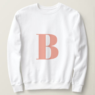 Initial Letter   Monogram Modern Stylish Peach Sweatshirt