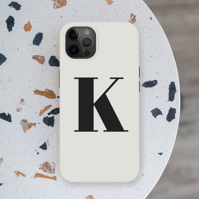Initial Letter | Monogram Modern Stylish Trendy Case-Mate iPhone Case (Creator Uploaded)
