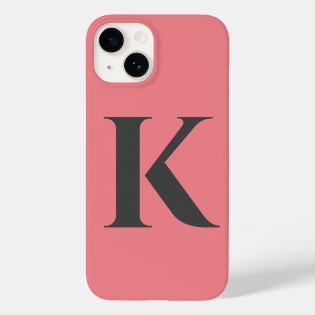 Initial Letter | Monogram Modern Stylish Trendy Case-Mate iPhone Case (Back)