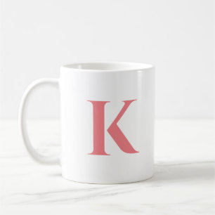 Initial Letter   Monogram Modern Stylish Trendy Coffee Mug