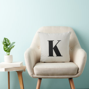 Initial Letter   Monogram Modern Stylish Trendy Cushion
