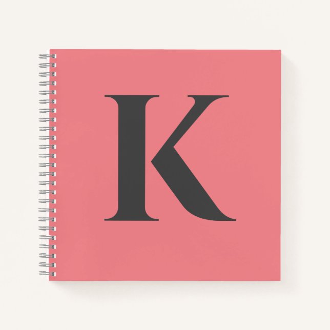 Initial Letter | Monogram Modern Stylish Trendy Notebook (Front)