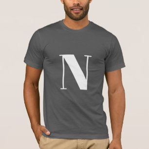Initial Letter Monogram Modern Stylish Trendy T-Shirt