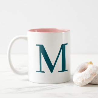 Initial Letter | Monogram Modern Trendy Two-Tone Coffee Mug