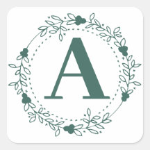 Initial Letter Monogram Personalised