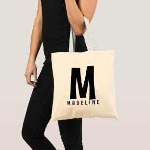 Initial Letter Monogram Personalised Tote Bag