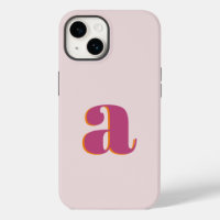 Initial Letter Monogram Simple Modern Pink