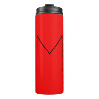 Initial Letter Monogrammed Modern Minimalist Red