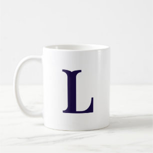 Initial Letter Monogrammed Modern Stylish Letter  Coffee Mug