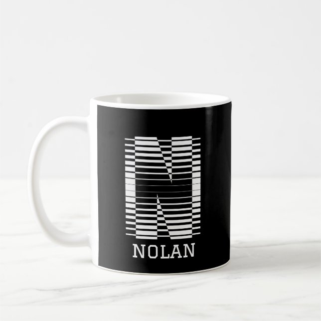 INITIAL LETTER N - ALPHABET NAME N COFFEE MUG (Left)