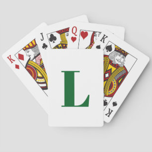 Initial Letter Navy Monogram Modern Stylish Cool Playing Cards