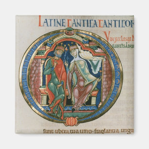 Initial letter 'O' Osculatur me - Let me kiss Magnet