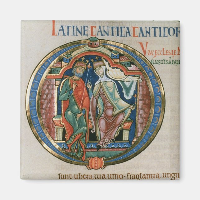 Initial letter 'O' Osculatur me - Let me kiss Magnet (Front)