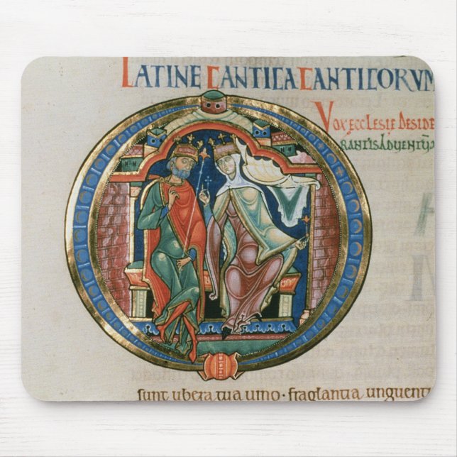 Initial letter 'O' Osculatur me - Let me kiss Mouse Mat (Front)