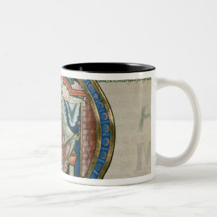 Initial letter 'O' Osculatur me - Let me kiss Two-Tone Coffee Mug