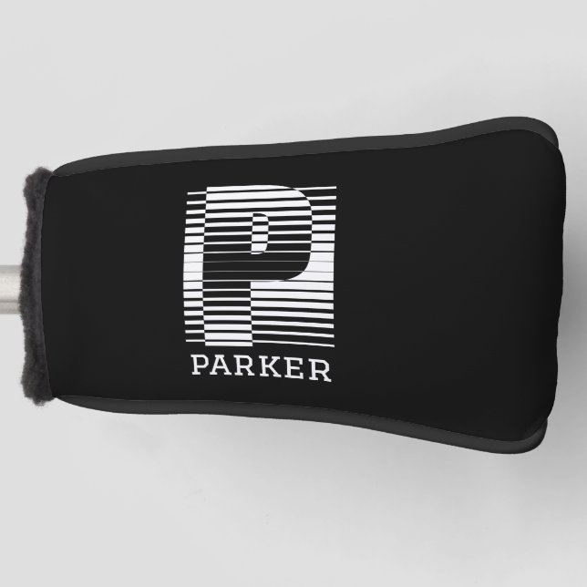 INITIAL LETTER P - ALPHABET NAME P GOLF HEAD COVER (Front)