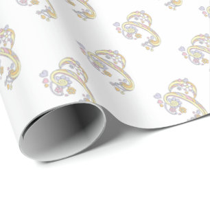 Initial letter P monogram personalised wrap Wrapping Paper