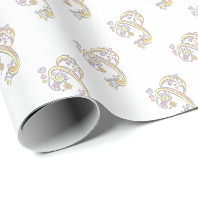 Initial letter P monogram personalised wrap Wrapping Paper (Roll Corner)