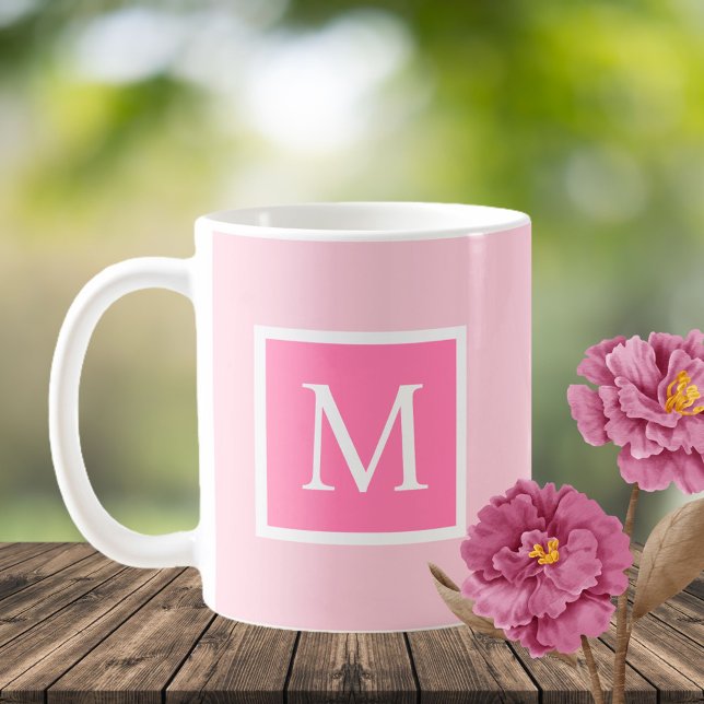 Initial Letter Pink & White  Coffee Mug (Creator Uploaded)