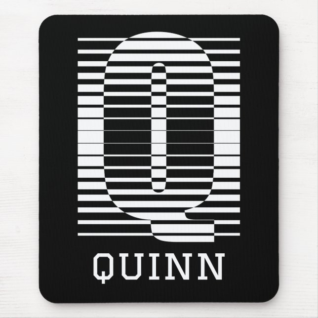 INITIAL LETTER Q - ALPHABET NAME Q  MOUSE MAT (Front)