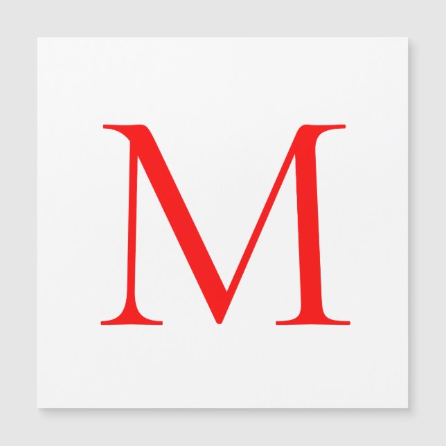 Initial letter red white monogrammed professional (Front)